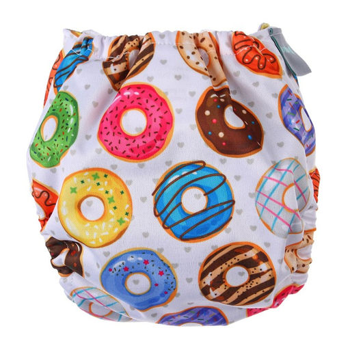 Трусики-подгузник, многоразовый, угольно-бамбуковая ткань, Пончики, от 0-12 мес. - Крошка я фото 2