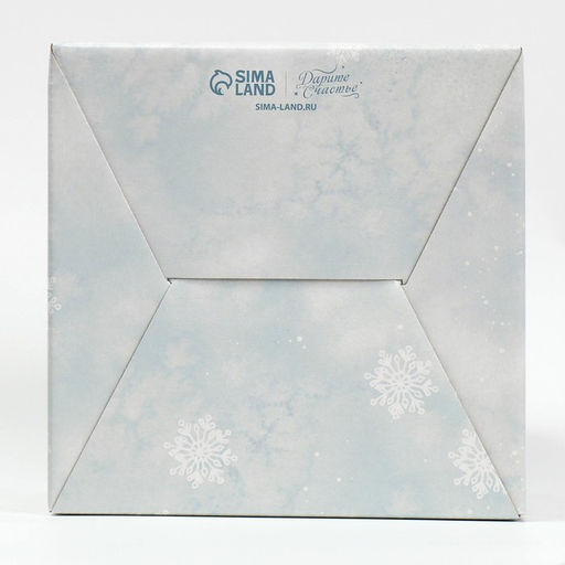 Цена за 5 шт. Коробка кондитерская с окном, сундук, Зимняя акварель 20 х 20 х 20 см - Дарите счастье фото 9