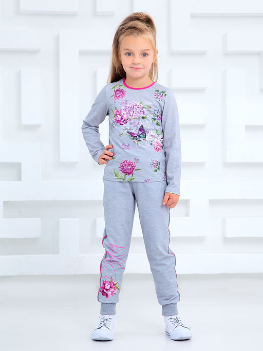 Футболка с длинным рукавом "Жизель",серый