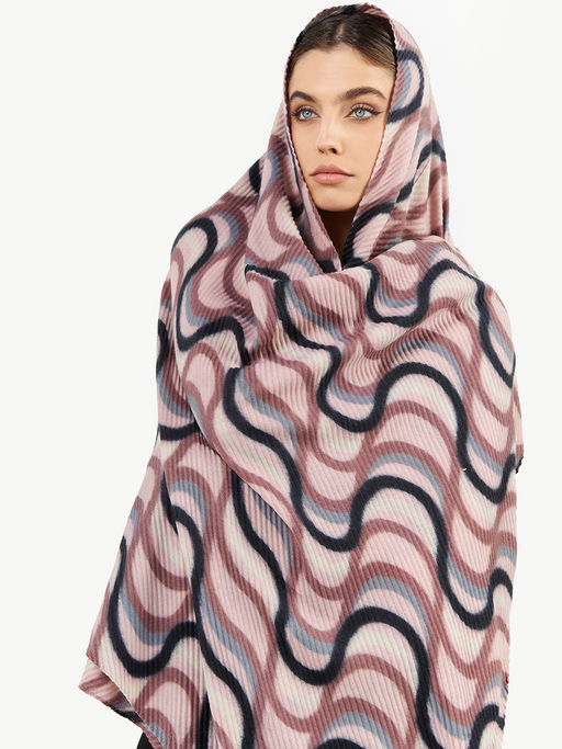 Большой, мягкий, тонкий и очень нежный двусторонний палантин с рисунком - Tantino фото 3