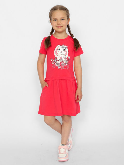 CRB wear/CWKG 63412-25 Платье для девочки,малиновый/Ex.Cherubino  фото 2