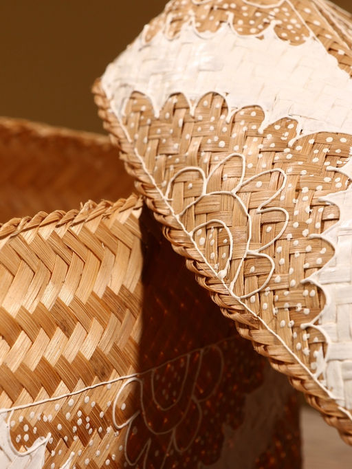 Корзинка плетёная «Манадо», 30×30×19 см, бамбук, светлая