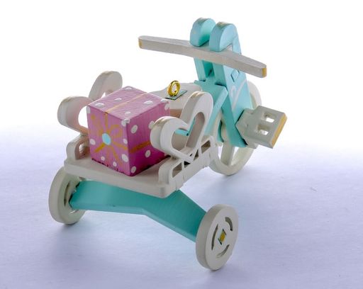 Елочная игрушка - Детский велосипед с багажником 56GG64-25804 Heart - Idh фото 3