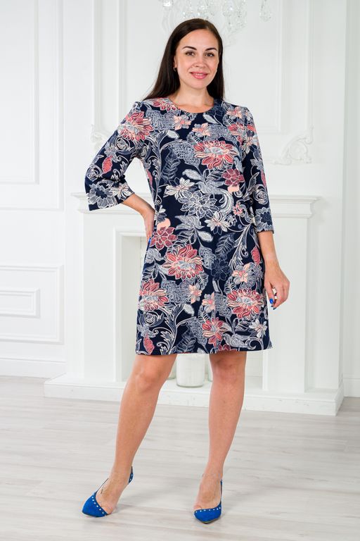 Платье женское из милано Амалия узор - Амадэль фото 6