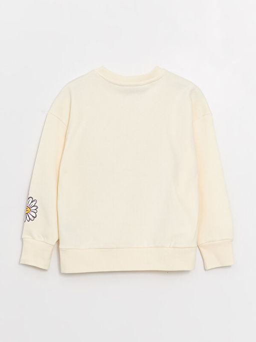 Bisiklet Yaka Bask?l? Uzun Kollu K?z ?ocuk Sweatshirt - Waikiki фото 2