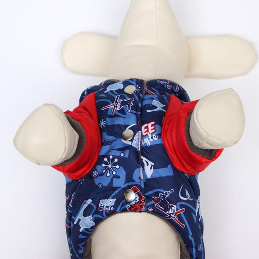 Комбинезон зимний для животных Лыжник,XL (ДС 31-33, ОШ 30-32, ОГ 42-46 см), микс - Simaland фото 4