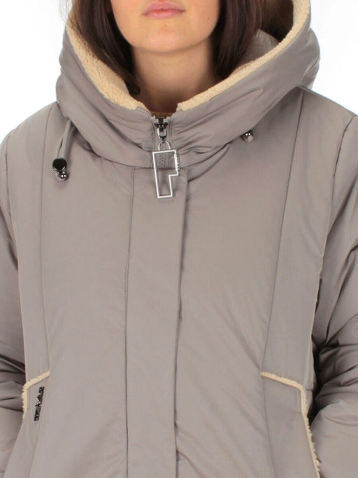 M-9079 GRAY/BEIGE Пальто зимнее женское CORUSKY (верблюжья шерсть) - Fashion фото 11
