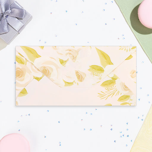 Цена за 10 шт. Конверт для денег С Днём Рождения! глиттер, торт, 17х8,5 см - Simaland фото 3