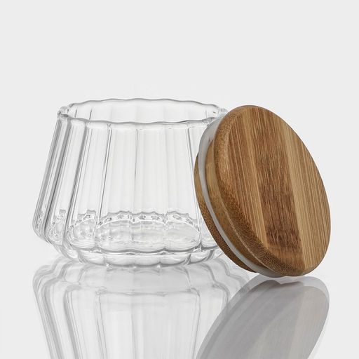 Банки для сыпучих продуктов BellaTenero «Эко», 14×22.5 см, с бамбуковой крышкой, 3 шт., стекло