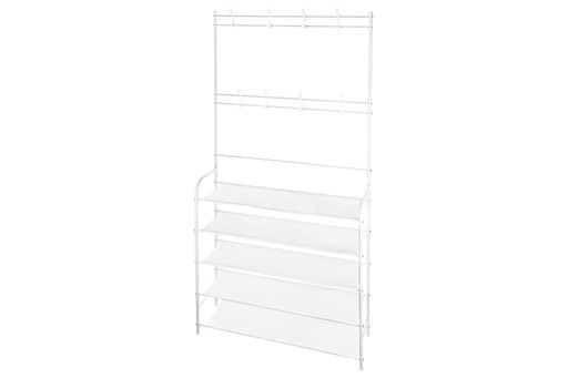 Вешалка напольная 80*26*170 см Белая с 5 полками - Elan gallery фото 3