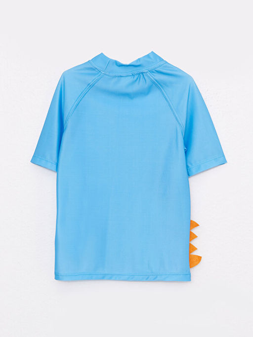 K?sa Kollu Bask?l? Erkek Bebek Y?zme ?st ve ?ort 2li Tak?m - Waikiki фото 3