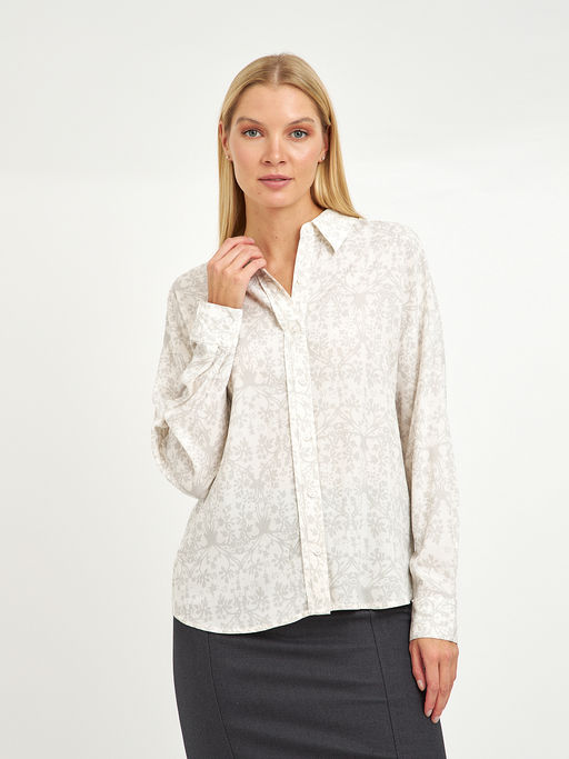 рубашка женская прямого кроя с принтом - Glenfield фото 10