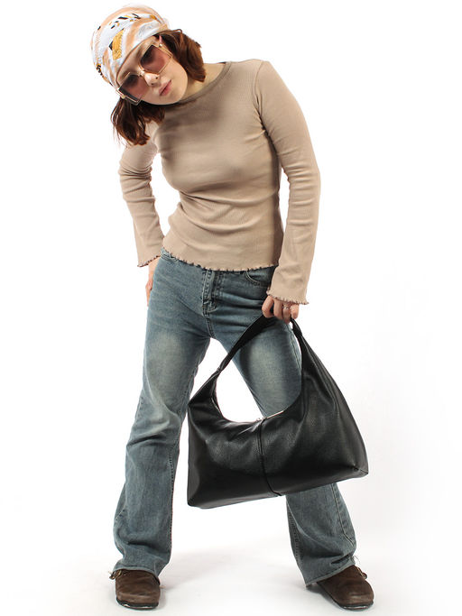 LACCOMA сумка Зафира-L815-черный эко кожа хлопок  фото 2