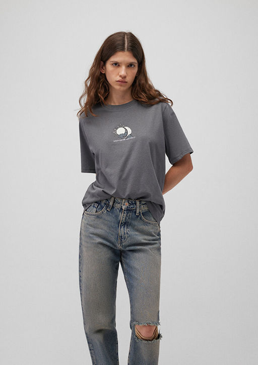 Bask?l? Lacivert Tisort - Mavi фото 2