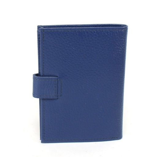 Обложка для авто+паспорт-Croco-ВП-1032 (с хляст, 5 внут карм, двойн стенка) натуральная кожа васильковый флотер (105) 265473  фото 2