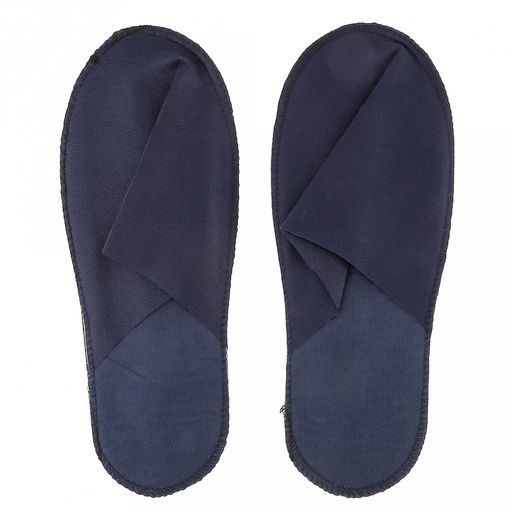 Тапочки одноразовые Standart 37-42рр, спанбонд, подошва - пенополиэтилен, s5мм, 60мкм, с открытым мысом, легкие, синий, индивидуальная упаковка, SMZ (Россия) - Домашняя мода фото 5