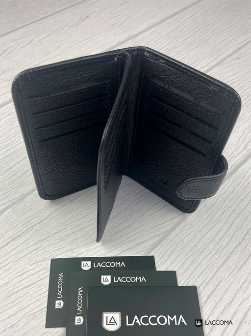 LACCOMA кредитница 3002-черный натуральная кожа  фото 5