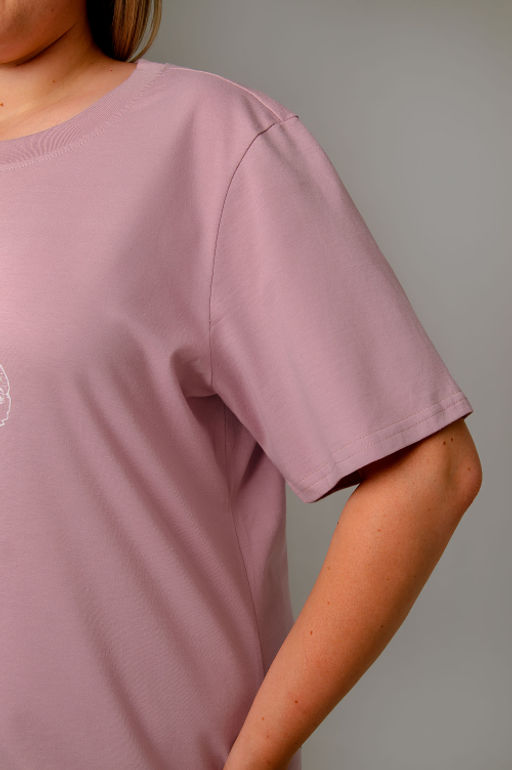 Арт. 4154 Туника женская 52-60 (5 шт) Цвет:пудра - Калинка фото 3