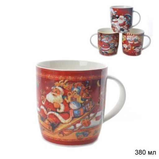 Цена за 6 шт. Кружка новогодняя 400 мл / Q151/FD602 /уп 12/72/2 сорт/ - Галеонтрейд фото 3