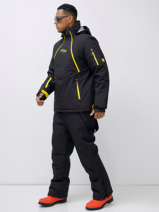 Горнолыжный костюм анорак мужской зимний черного цвета 389Ch - Leifensh фото 8