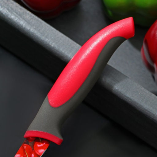 Нож кухонный с антиналипающим покрытием Доляна Вишенки, лезвие 8 см  фото 3