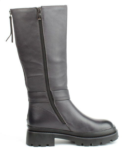 02-FI714-2M BLACK Сапоги зимние женские (натуральная кожа, байка, натуральный мех) - Фабричный китай фото 10