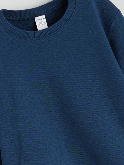 Bisiklet Yaka Basic Erkek ?ocuk Sweatshirt