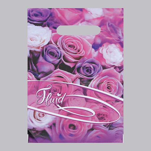 Цена за 100 шт. Пакет «Флюид», полиэтиленовый с вырубной ручкой, 30 мкм, 20×30 см