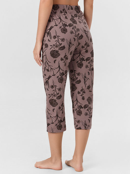 Бриджи домашние женские коричневые с принтом - Mark formelle фото 2