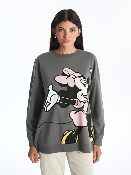 Bisiklet Yaka Minnie Mouse Bask?l? Kad?n Sweatshirt - Waikiki фото 2