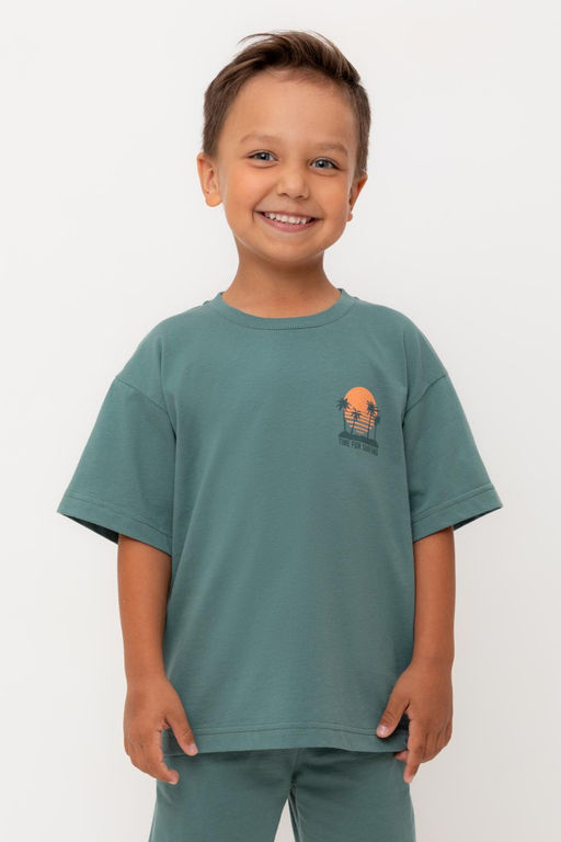 КР 302732/темный малахит к556 фуфайка (футболка) для мал - Crockid фото 2