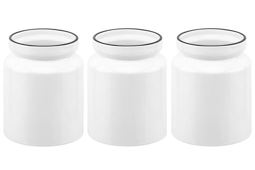 Набор 3 банок д/хранения 1 л 12*12*17 см Tea, Coffee, Sugar с крышкой, белый - Elan gallery фото 7
