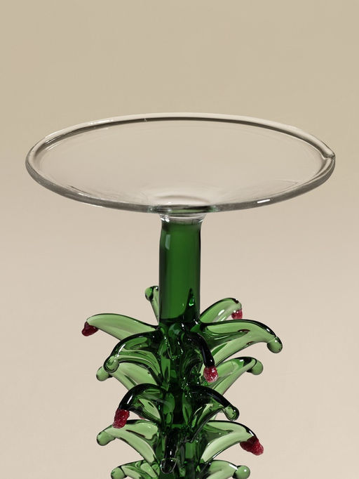 Бокал для шампанского SL-Home «Ёлочный», 250 мл, 6×23.6 см, стекло, прозрачный, зелёный