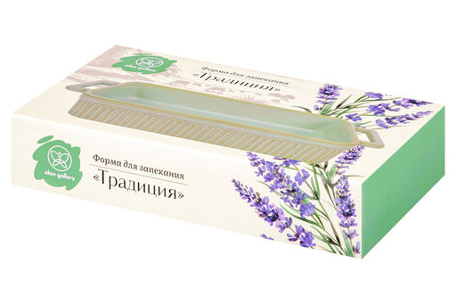 Форма для запекания 1,3 л 30.5*17.2*5.5 см "Традиция" прямоугольная мятный