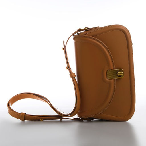 Сумка женская мессенджер TEXTURA на клапане, 23×6×13 см, тёмно-бежевая