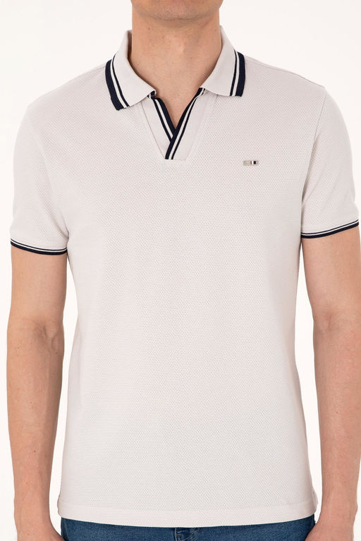 Erkek Slim Fit Ka__k Yaka A__k Gri Ti__rt Sepette S_rpriz _ndirim