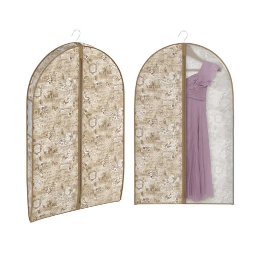 VAL VN-CWV-S100 Набор чехлов для одежды, 2шт., 1 шт.- объемный; 1шт.- с прозрачной вставкой, VINTAGE, шт