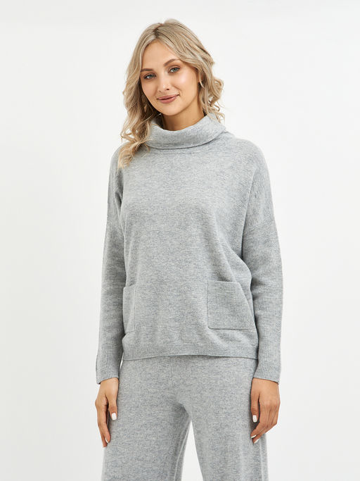 водолазка женская из шерсти с накладными карманами - Glenfield фото 3