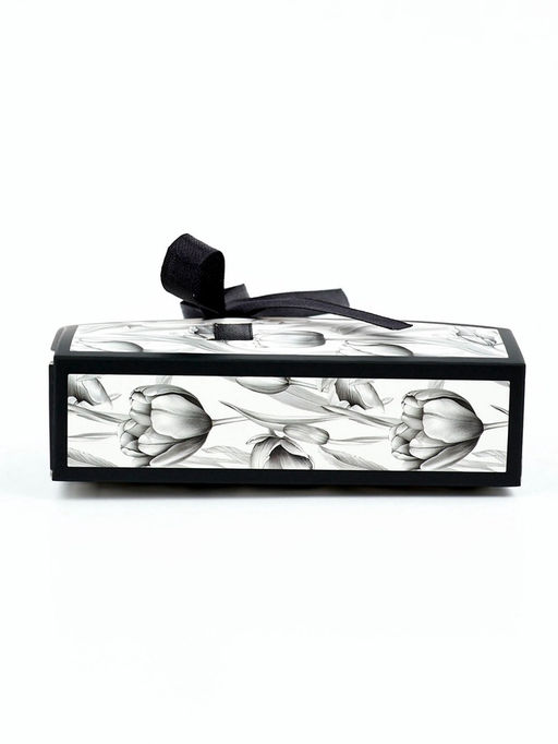 Цена за 5 шт. Коробка под бижутерию Чёрно-белая, 12?8.5?3 см