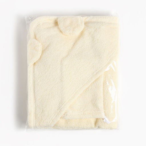 Набор для купания Крошка Я (полотенце-уголок 85*852см,полотенце 40*55см, рукавица) молочный  фото 10