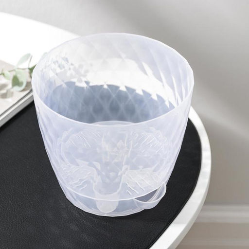 Цена за 3 шт. Горшок для цветов с прикорневым поливом «Румба», 1 л, прозрачный