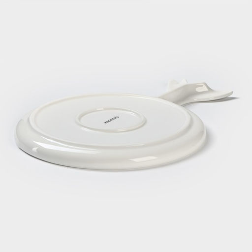 Блюдо фарфоровое сервировочное Magistro «Рыбка Бланш», 28×20 см, белое