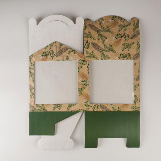 Цена за 5 шт. Коробка кондитерская новогодняя с окном, сундук, «Сказка» 20×20×20 см