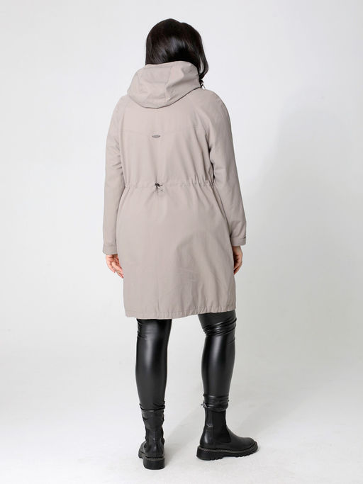 24135 Плащ серо-бежевый - Dizzyway фото 3