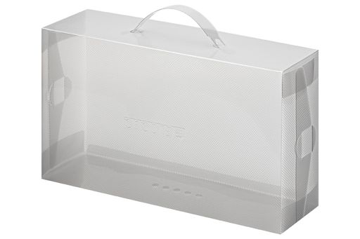 Набор 12 коробок для хранения женской обуви 30*18*10 см Прозрачные складные, с ручкой, дымчатые - Elan gallery фото 9