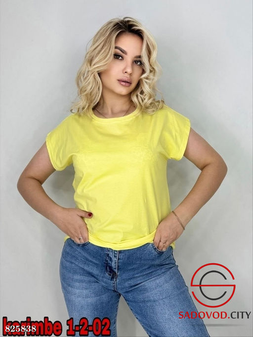 Футболка женская однотонная