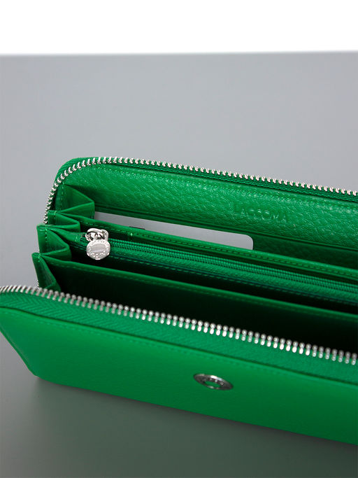 LACCOMA кошелек LA-1073-зеленый натуральная кожа  фото 4