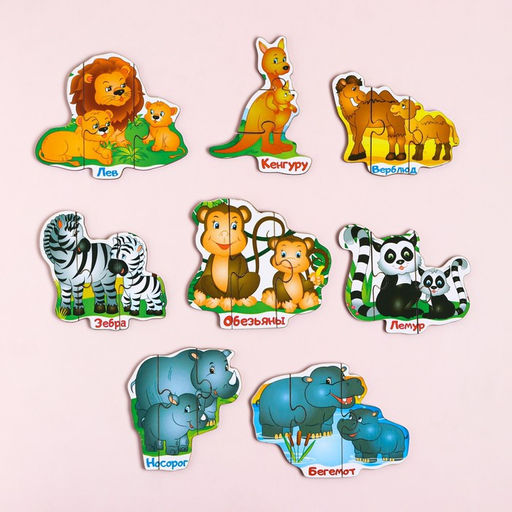 Пазлы деревянные «Семья», 24 детали, тройные