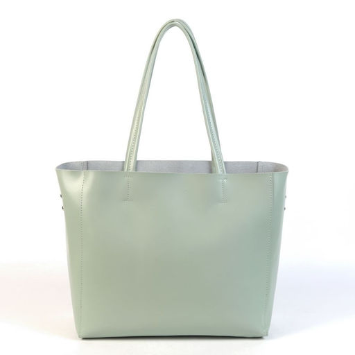 Женская кожаная сумка шоппер трапеция 8689-220 Грин - Cidirro фото 2