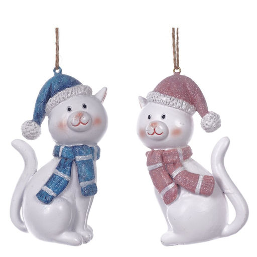 Фигурка декоративная подвесная "Кошка", L5 W4 H9 см, 2в.